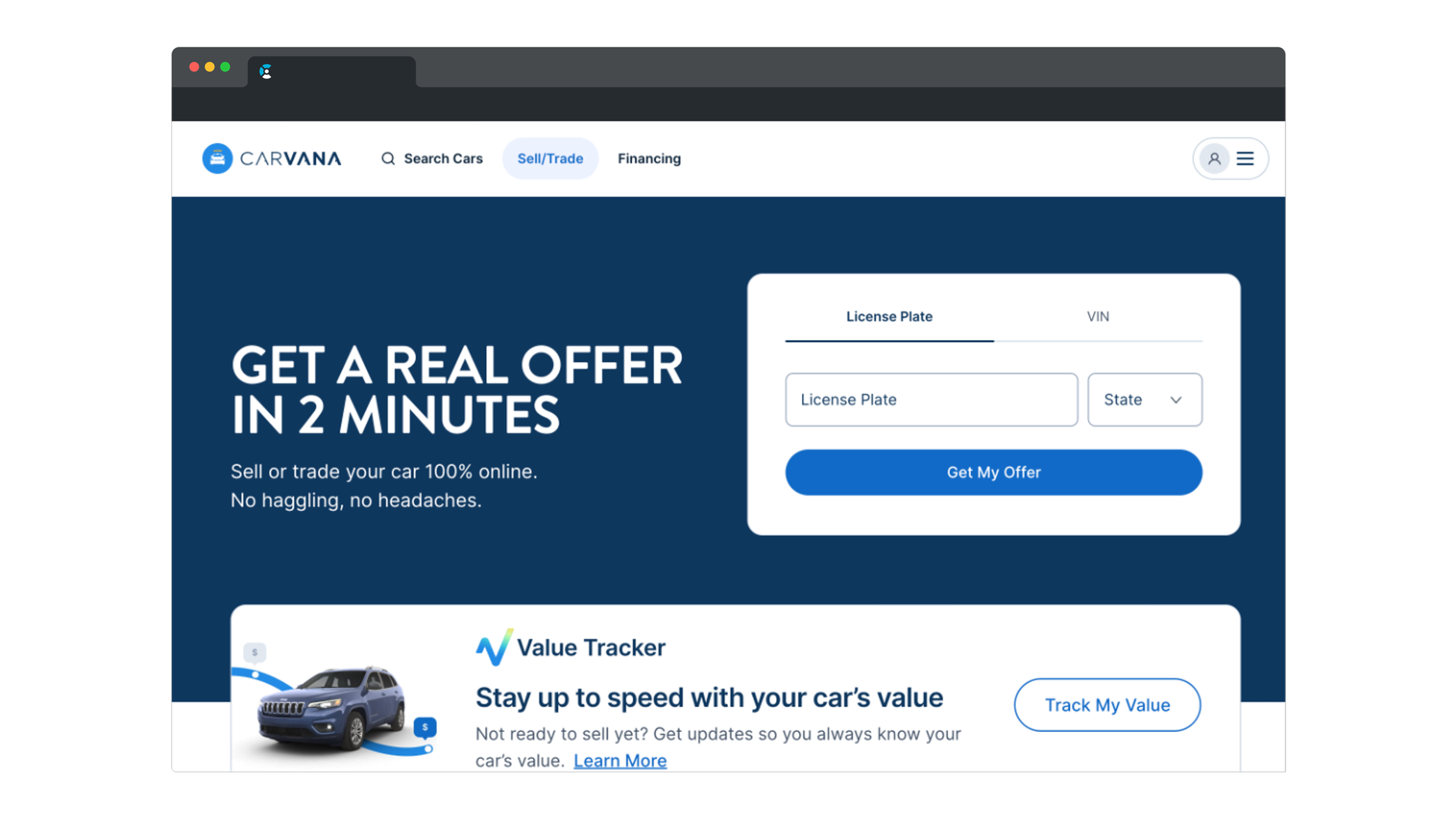 Carvana's STC web experience